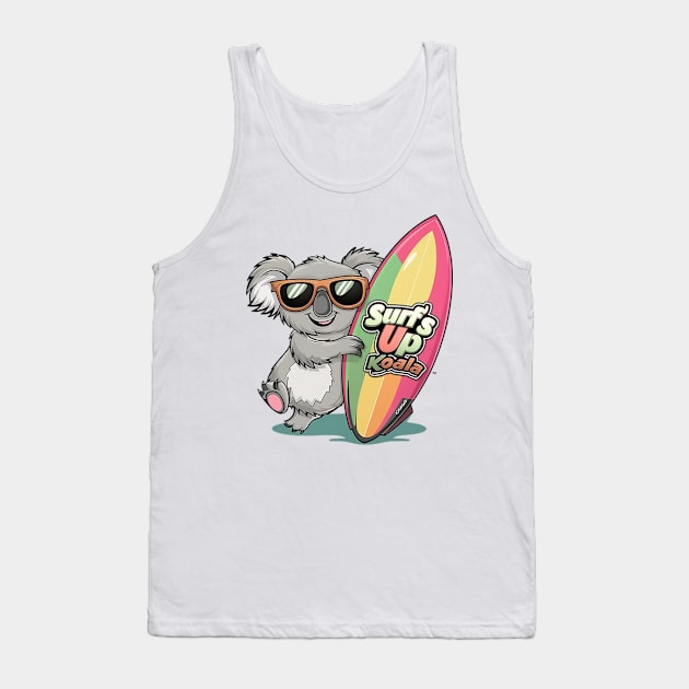 SURFER KOALA Tank Top by likbatonboot